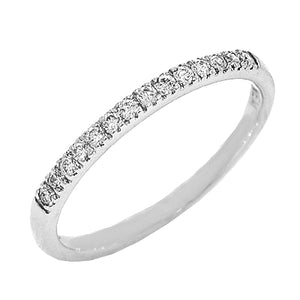 14KT white gold band with 0.18ctw round diamonds, H/I-SI (14...