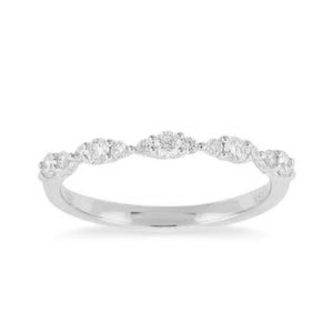 14KT white gold band with 0.33ctw round diamonds, H/I-SI (13...