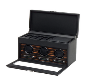 WOLF Roadster Collection, triple watch winder and storage, b...