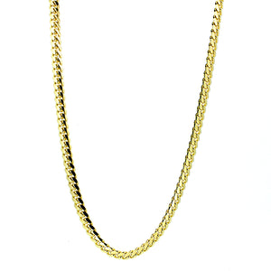 14KT yellow gold Cuban link chain, 7mm wide, 24" long