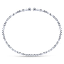 Load image into Gallery viewer, 14K White Gold Beaded Bujukan Bangle, Size 6.5
