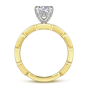 14KT White and Yellow Gold Two-Tone Engagement Ring