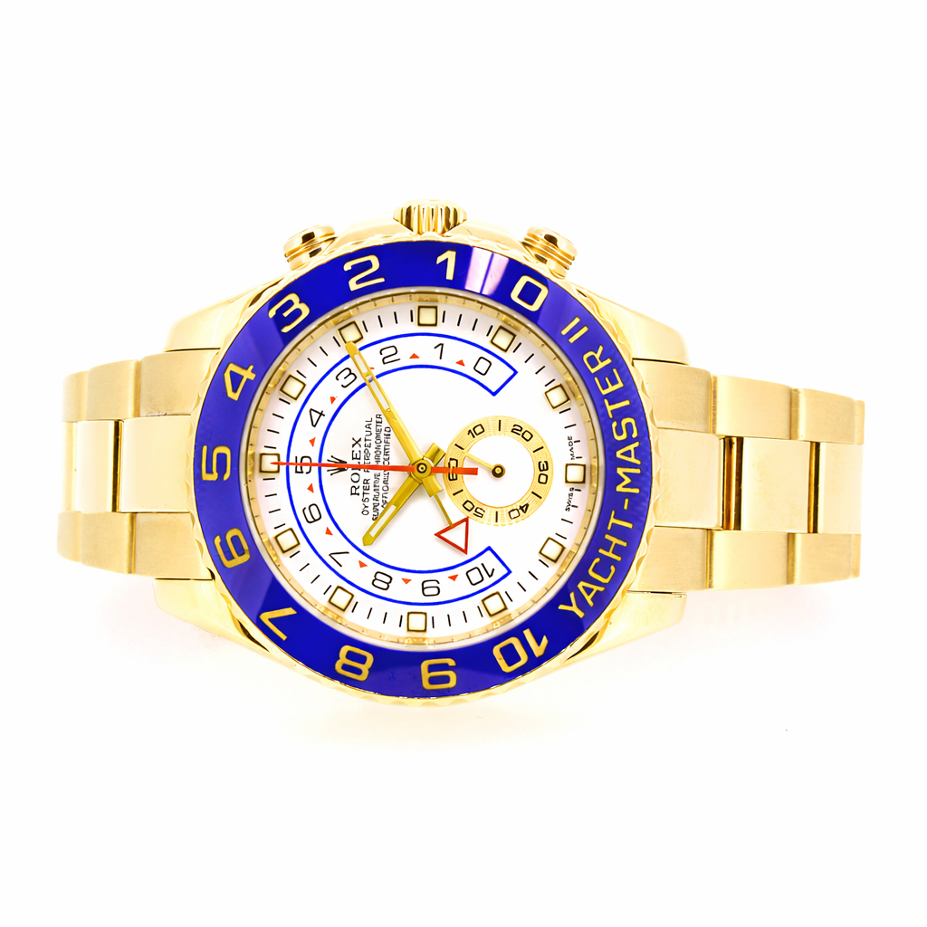 Rolex Yacht-Master II, 18KT Yellow Gold, White Dial, 44mm