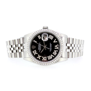 Rolex DateJust, Custom diamond dial and bezel, 36mm