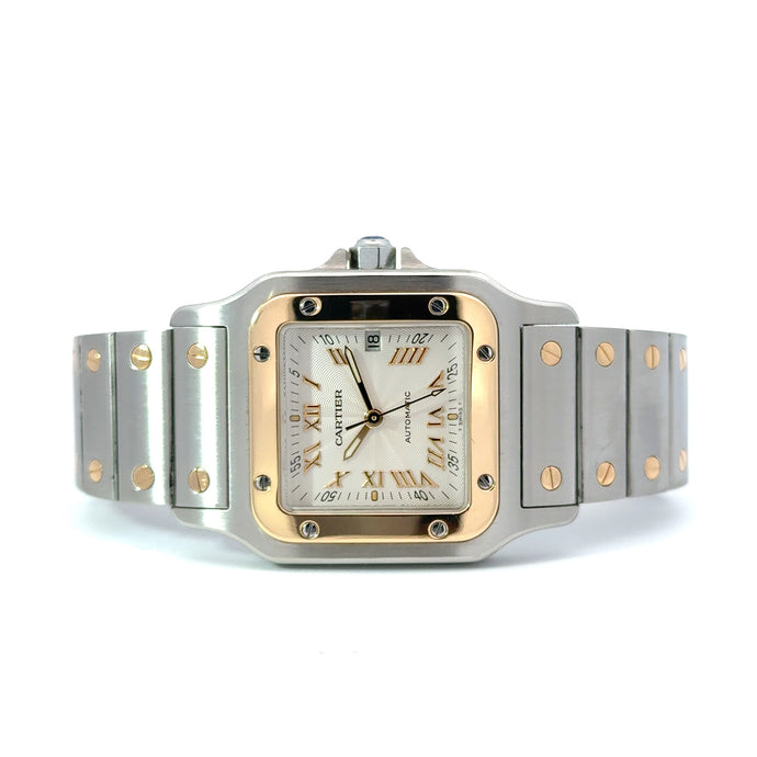 Cartier Santos Galbee, Stainless Steel and 18KT Yellow Gold, 29mm