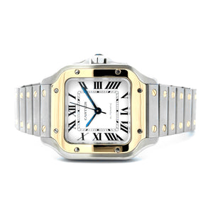 Cartier Santos, Stainless Steel and 18KT Yellow Gold, 35mm