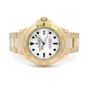 Rolex Yachtmaster, 18KT Yellow Gold, White Dial, 40mm