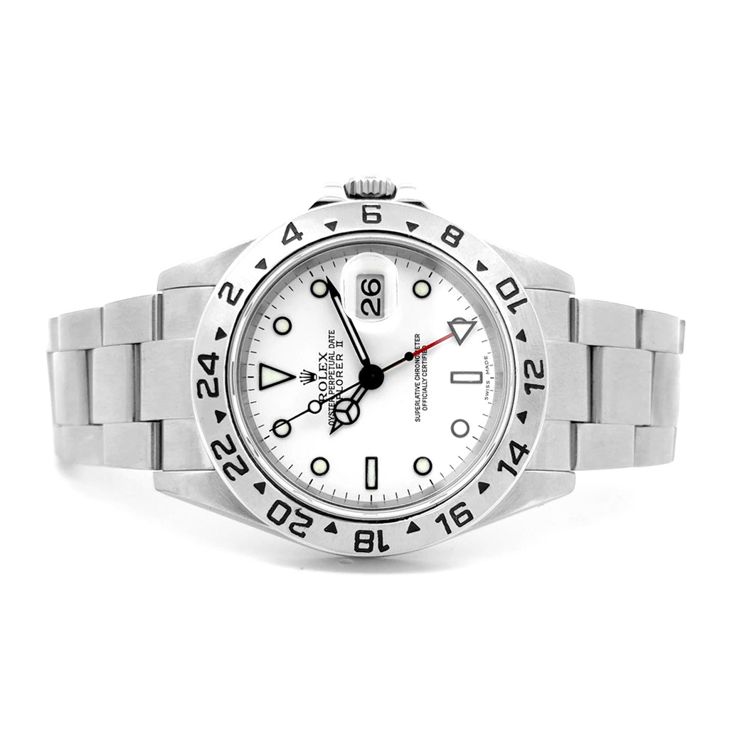Rolex Explorer II, Stainless Steel, White Dial, 40mm