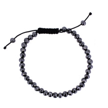 Load image into Gallery viewer, Black diamond beaded bracelet (40ctw) with adjustable slip k...
