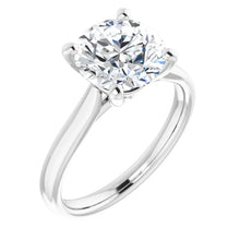 Load image into Gallery viewer, 14KT White Gold solitaire engagement ring for 8.8mm round
