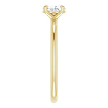 Load image into Gallery viewer, 14KT Yellow Gold solitaire engagement ring for 6X4mm oval
