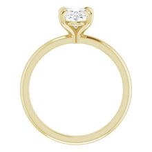 Load image into Gallery viewer, 14KT yellow gold solitaire engagement ring for 8x6mm oval ce...
