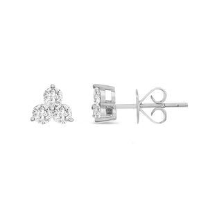 18KT white gold earrings with 0.55ctw round diamonds, G/H-SI...
