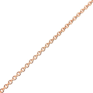 Rose Gold Cable Chain, 1.3mm, 18" adjustable slide