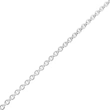 Load image into Gallery viewer, White Gold Cable Chain, 1.3mm, 22&quot; adjustable slide
