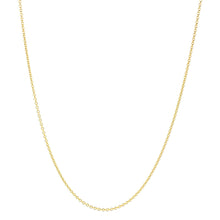Load image into Gallery viewer, Yellow Gold Cable Chain, 1.3mm, 18&quot; adjustable slide
