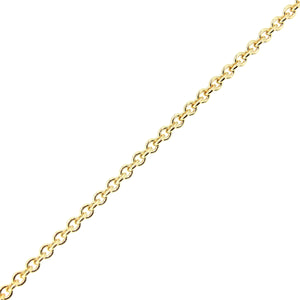 Yellow Gold Cable Chain, 1.6mm, 18" adjustable slide