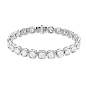 18KT white gold tennis bracelet with 13.40ctw round diamonds...