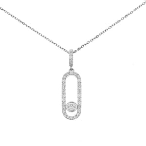 18KT white gold pendant with 0.32ctw round diamonds, G/H-SI ...
