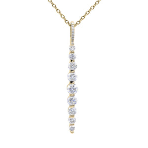 14KT yellow gold pendant with 0.61ctw round diamonds, G/H-SI...