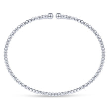 Load image into Gallery viewer, 14K White Gold Beaded Bujukan Bangle, Size 6.25
