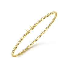 Load image into Gallery viewer, 14K Yellow Gold Beaded Bujukan Bangle, Size 6.25
