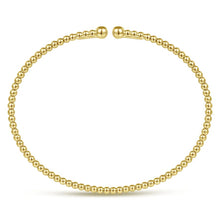 Load image into Gallery viewer, 14K Yellow Gold Beaded Bujukan Bangle, Size 6.25
