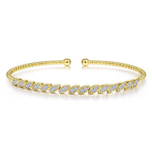 Load image into Gallery viewer, 14k yellow gold diamond bangle, 0.36ctw H/I-SI
