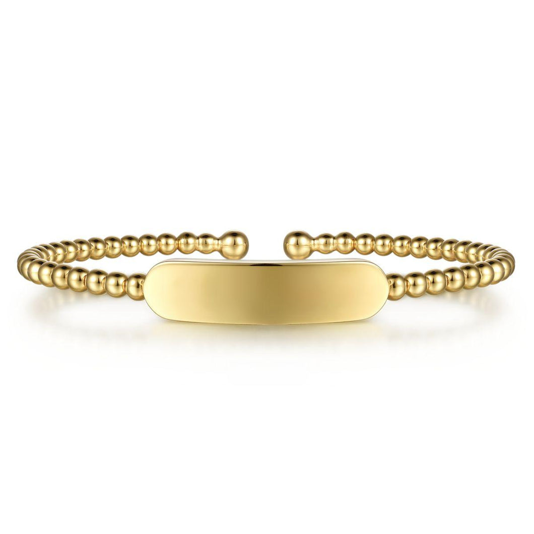 14K Yellow Gold Bujukan Personalize Bangle