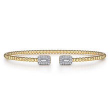 Load image into Gallery viewer, 14K Yellow Gold Bujukan Open Cuff Bracelet with Diamond Bagu...
