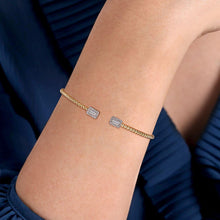 Load image into Gallery viewer, 14K Yellow Gold Bujukan Open Cuff Bracelet with Diamond Bagu...
