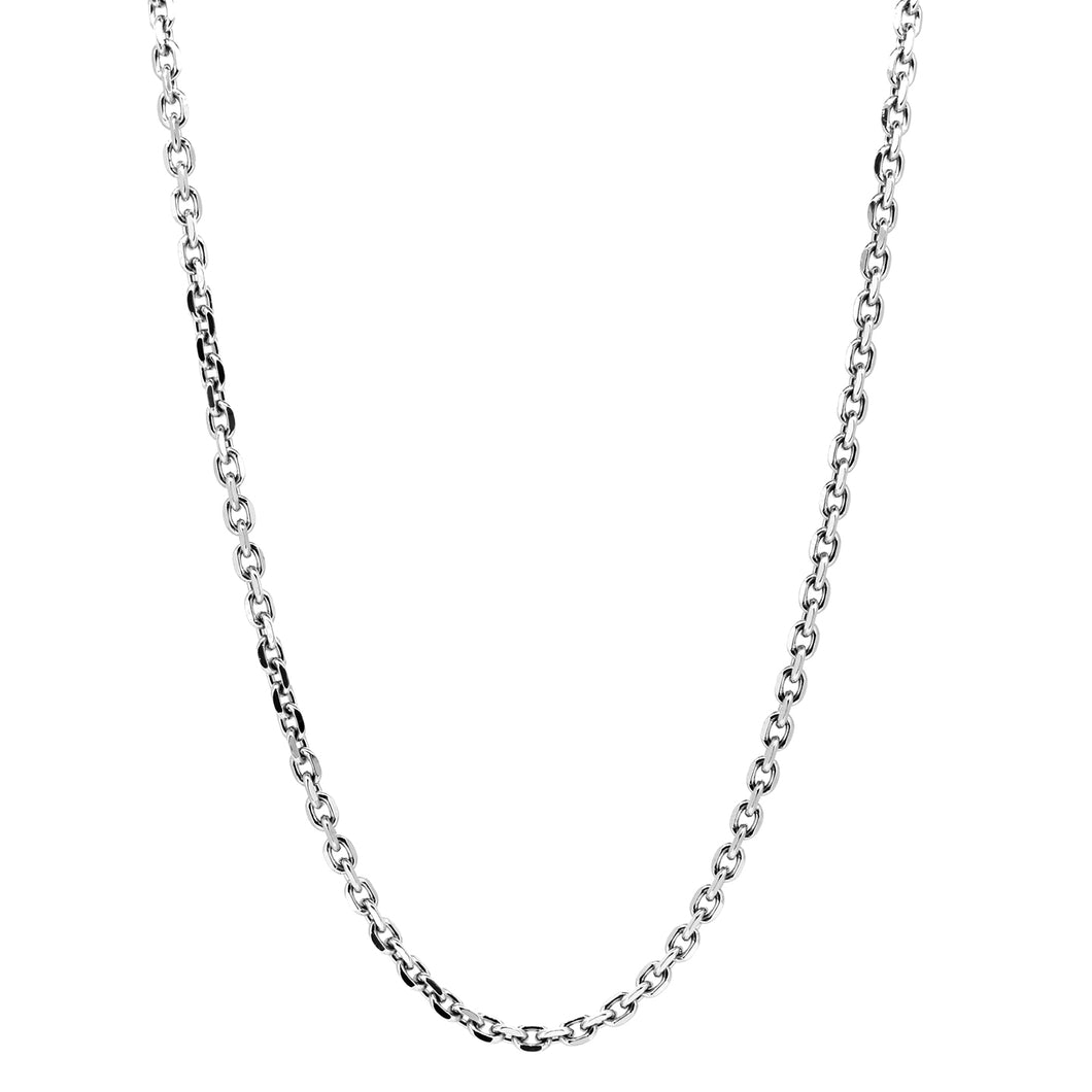 Plantinum diamond cut cable chain, 3.6mm, 22 inches