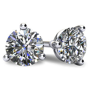 1.40ctw G-J Color, SI Clarity, Diamond Stud Earrings, GIA Certified