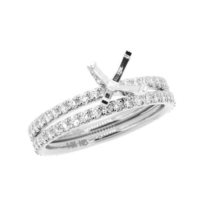 14KT white gold band with 0.41ctw round diamonds, G/H-VS2/SI...