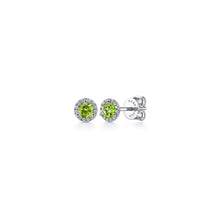 Load image into Gallery viewer, 14K White Gold PE - Peridot Stud Earring, 0.09ctw H/I-SI, 0....
