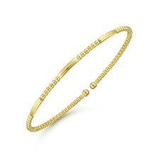 Load image into Gallery viewer, 14KT yellow gold bujukan beaded bangle bracelet
