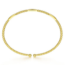 Load image into Gallery viewer, 14KT yellow gold bujukan beaded bangle bracelet

