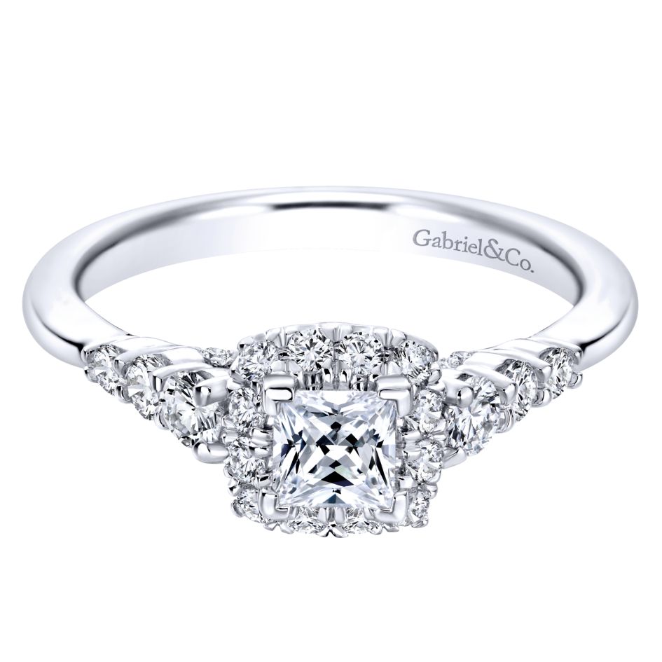 14KT White Gold Engagement Ring