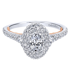 14KT White and Rose Gold Two-Tone Engagement Ring