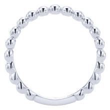 Load image into Gallery viewer, 14KT white gold beaded band
