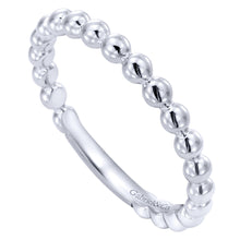Load image into Gallery viewer, 14KT white gold beaded band
