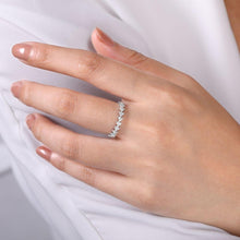 Load image into Gallery viewer, 14KT white gold band with 0.44ctw round diamonds, H/I-SI, se...
