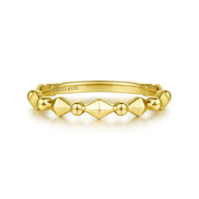 Load image into Gallery viewer, 14KT yellow gold geometric station band, ctw, -
