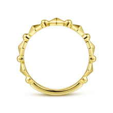 Load image into Gallery viewer, 14KT yellow gold geometric station band, ctw, -
