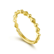 Load image into Gallery viewer, 14KT yellow gold geometric station band, ctw, -
