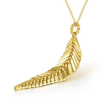 Load image into Gallery viewer, 14KT yellow gold leaf necklace
