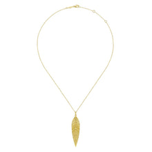 Load image into Gallery viewer, 14KT yellow gold leaf necklace
