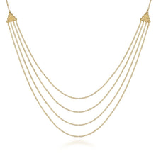 Load image into Gallery viewer, 14KT yellow gold Bujukan multi-row swag necklace, ctw, -
