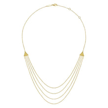 Load image into Gallery viewer, 14KT yellow gold Bujukan multi-row swag necklace, ctw, -
