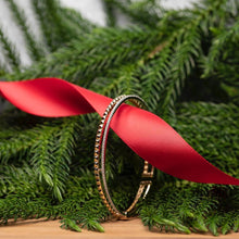 Load image into Gallery viewer, 14KT yellow gold double hinged bangle with 0.44ctw round dia...
